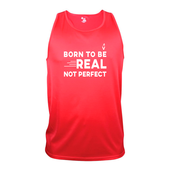 Men's Tank Top | Born To Be Real - Singlet Top | Run Get Fit With V