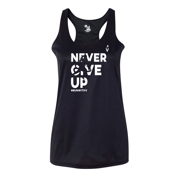 Ladies Tank Top | Never Give Up | Run Get Fit With V