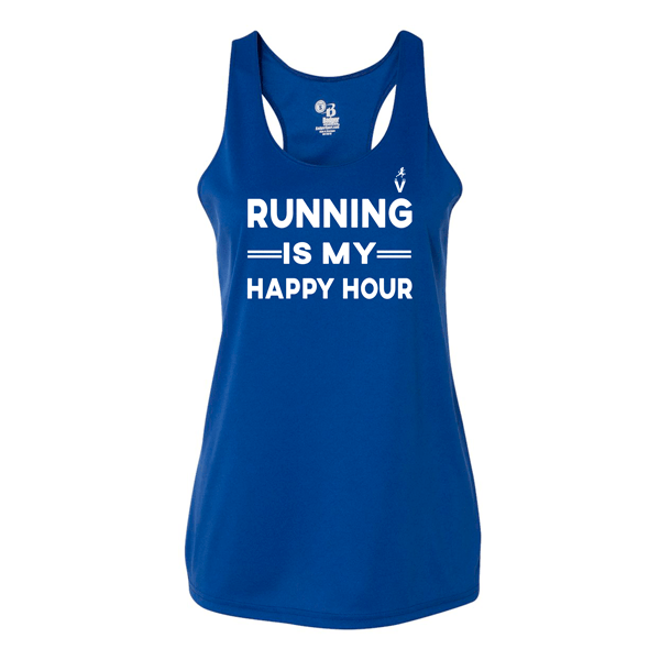 Sports Tank Top | Running Is My Happy Hour | Run Get Fit With V