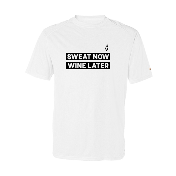 Workout t Shirt Men's | Sweat Now Wine Later | Run Get Fit With V