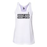 Workout Tank Top | V Sweat Now Wine Later | Run Get Fit With V